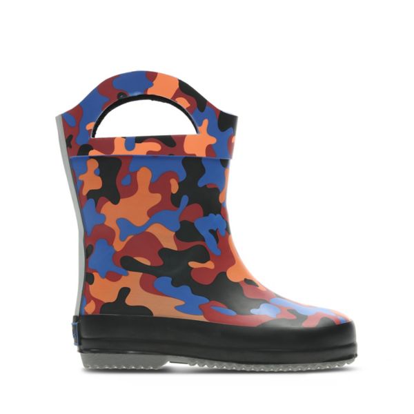 Clarks Girls Tarri Star Toddler Wellies Blue Camo | CA-6718923